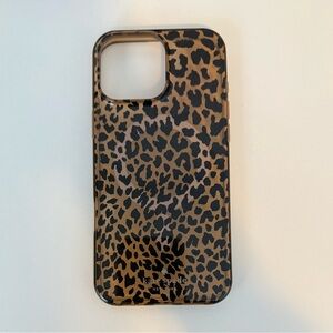Kate Spade Animal Print Phone Case - Black and Tan
